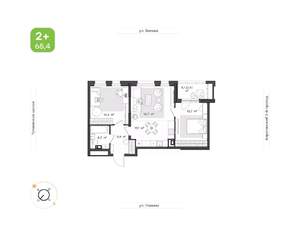 3-к квартира, вторичка, 65м2, 2/9 этаж