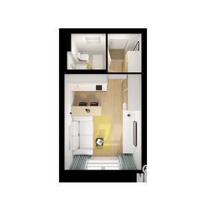 Студия квартира, вторичка, 20м2, 12/17 этаж