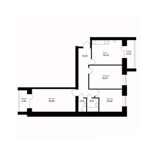 3-к квартира, вторичка, 79м2, 1/5 этаж