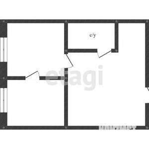 2-к квартира, вторичка, 37м2, 1/4 этаж