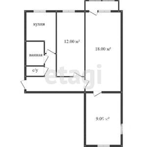 3-к квартира, вторичка, 58м2, 8/9 этаж