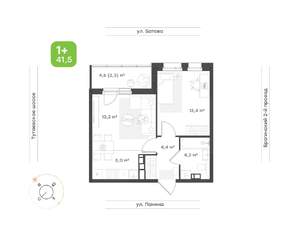 2-к квартира, вторичка, 42м2, 4/18 этаж