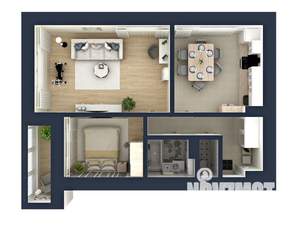 2-к квартира, сданный дом, 73м2, 5/18 этаж