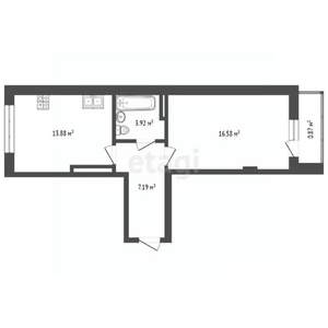 1-к квартира, сданный дом, 42м2, 3/10 этаж