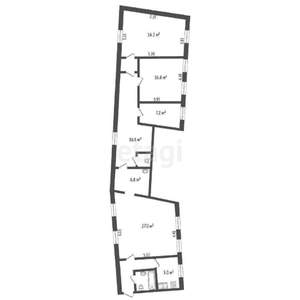 4-к квартира, вторичка, 106м2, 1/2 этаж