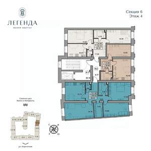 3-к квартира, вторичка, 89м2, 4/5 этаж