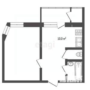 1-к квартира, вторичка, 37м2, 3/12 этаж