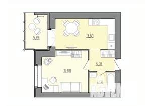 1-к квартира, вторичка, 39м2, 2/9 этаж