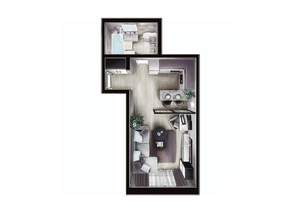 Студия квартира, строящийся дом, 29м2, 10/10 этаж