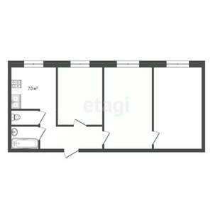 3-к квартира, вторичка, 56м2, 2/9 этаж