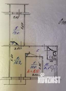 3-к квартира, вторичка, 63м2, 6/9 этаж