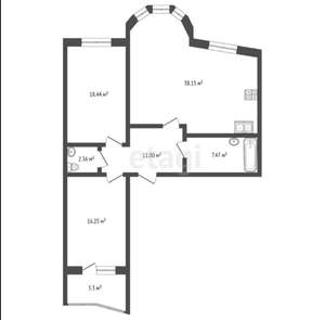 3-к квартира, вторичка, 95м2, 3/9 этаж