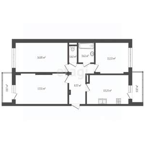 3-к квартира, вторичка, 74м2, 5/10 этаж