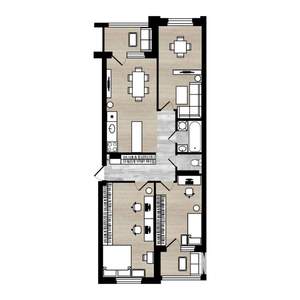 3-к квартира, вторичка, 79м2, 2/7 этаж