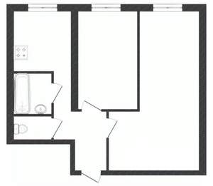 2-к квартира, вторичка, 43м2, 4/9 этаж