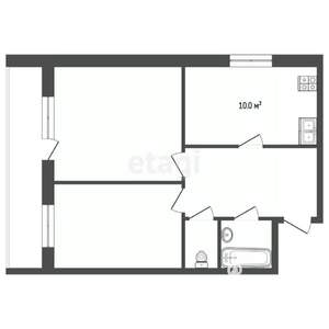 2-к квартира, вторичка, 48м2, 2/5 этаж
