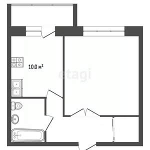 Студия квартира, вторичка, 40м2, 17/17 этаж