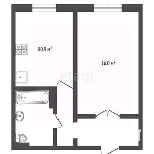 1-к квартира, вторичка, 40м2, 5/10 этаж