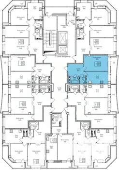 1-к квартира, строящийся дом, 43м2, 16/17 этаж