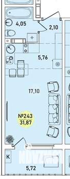 Студия квартира, вторичка, 32м2, 8/9 этаж
