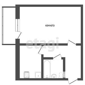 1-к квартира, вторичка, 31м2, 5/5 этаж
