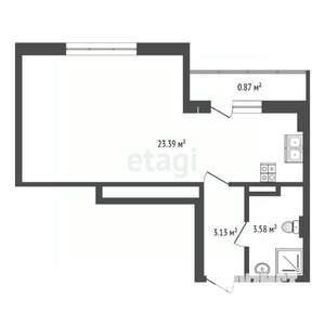 Студия квартира, вторичка, 26м2, 5/10 этаж