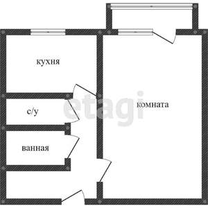 1-к квартира, вторичка, 31м2, 1/5 этаж