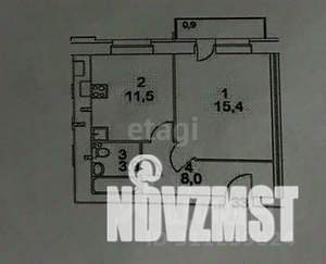 1-к квартира, вторичка, 39м2, 1/5 этаж