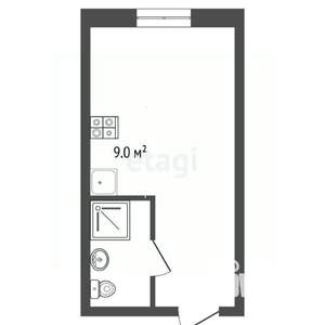 Студия квартира, вторичка, 16м2, 2/5 этаж