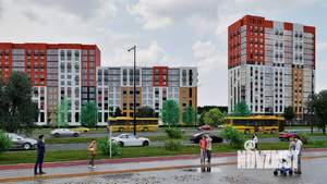 1-к квартира, строящийся дом, 33м2, 13/17 этаж