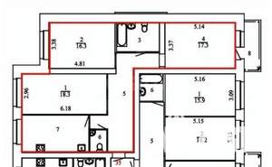 3-к квартира, вторичка, 90м2, 3/3 этаж