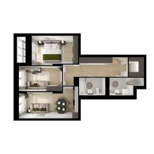 2-к квартира, вторичка, 68м2, 14/17 этаж