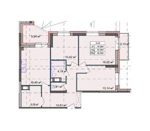 3-к квартира, строящийся дом, 87м2, 2/18 этаж