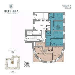 3-к квартира, вторичка, 89м2, 1/5 этаж