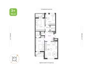 4-к квартира, вторичка, 92м2, 9/9 этаж