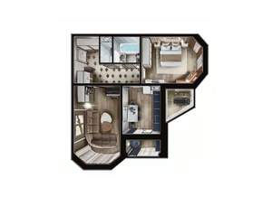 2-к квартира, строящийся дом, 63м2, 7/10 этаж