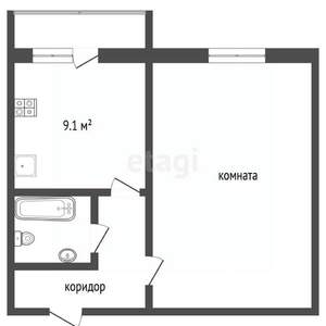1-к квартира, вторичка, 39м2, 10/14 этаж