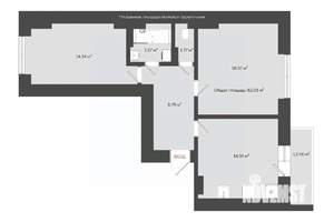 2-к квартира, сданный дом, 65м2, 19/20 этаж