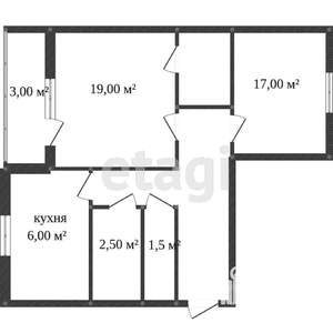 2-к квартира, вторичка, 47м2, 5/5 этаж