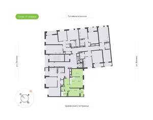 3-к квартира, вторичка, 63м2, 17/18 этаж