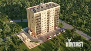 1-к квартира, строящийся дом, 38м2, 8/9 этаж
