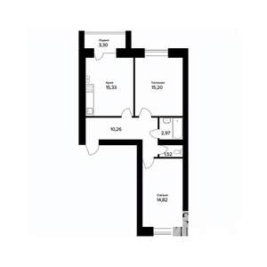 2-к квартира, вторичка, 62м2, 3/5 этаж