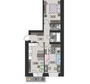 2-к квартира, вторичка, 57м2, 8/8 этаж