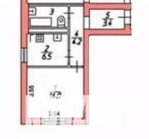 1-к квартира, вторичка, 32м2, 1/3 этаж