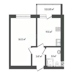 1-к квартира, вторичка, 34м2, 8/11 этаж