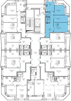 3-к квартира, строящийся дом, 74м2, 7/17 этаж