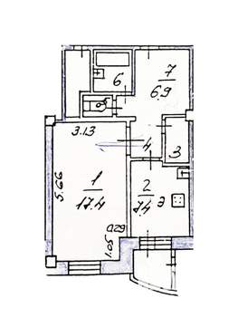 1-к квартира, вторичка, 40м2, 12/14 этаж