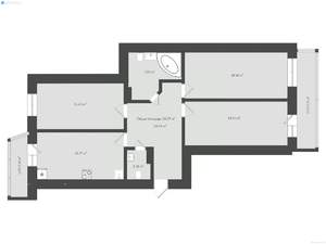 3-к квартира, сданный дом, 112м2, 2/18 этаж