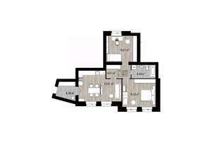 2-к квартира, строящийся дом, 77м2, 1/4 этаж