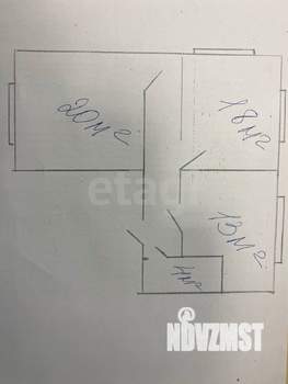 2-к квартира, вторичка, 52м2, 1/3 этаж